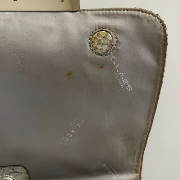 Glass Handbag Snake Embossed Leather Cross-Body Bag - Picture 6 of 6